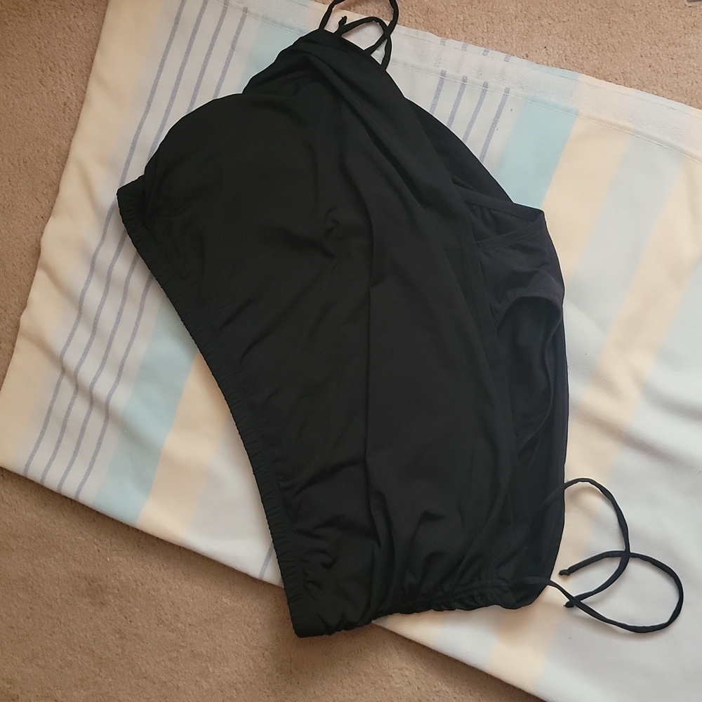 Swim Skirt with Rushing and Ties (NWOT)